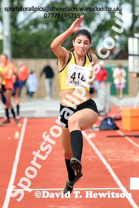 Womens under-17s triple jump, Northern Under-13s, U-15s and 17s Championships. Photo: David T. Hewitson/Sports for All Pics
